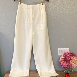 Commense Cream Wide Leg Pants